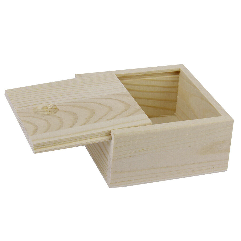 2x Nature Wooden Box Storage For Jewellery Essence Oil