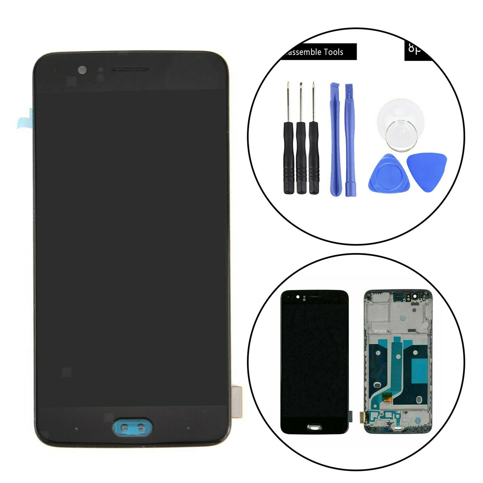 Glass Digitizer TFT LCD Screen Repair Part Replacement for OnePlus 5 Black