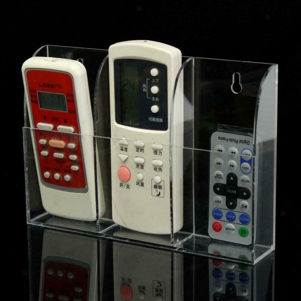 2 Pieces Acrylic Remote Control Holder Desk Organizer for Remote Controllers, TV