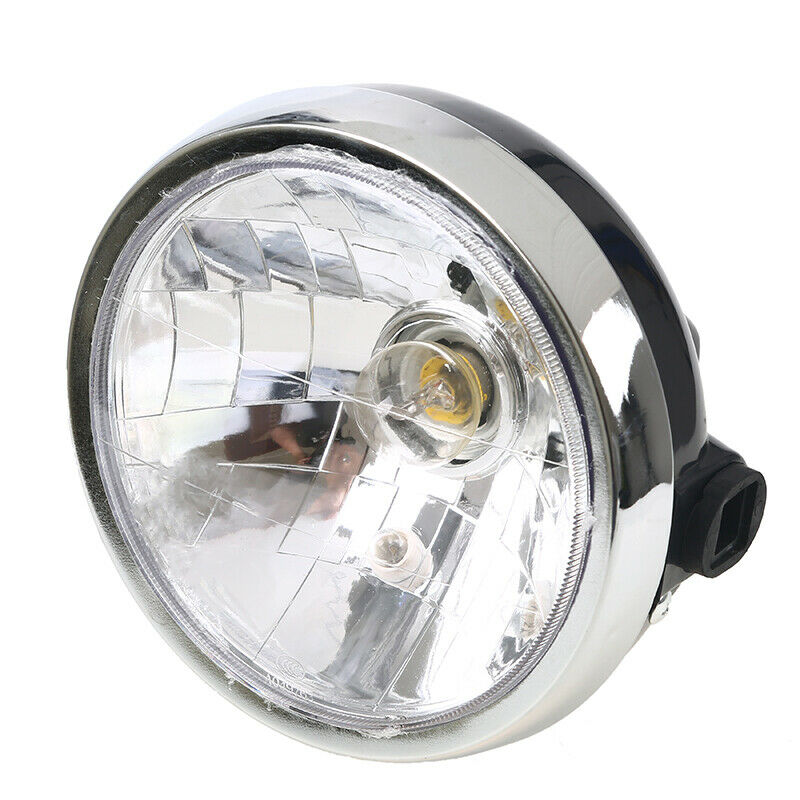 7" Motorcycle Front Headlight Amber Lamp For Yamaha YBR 125 2002-2013 YBR125