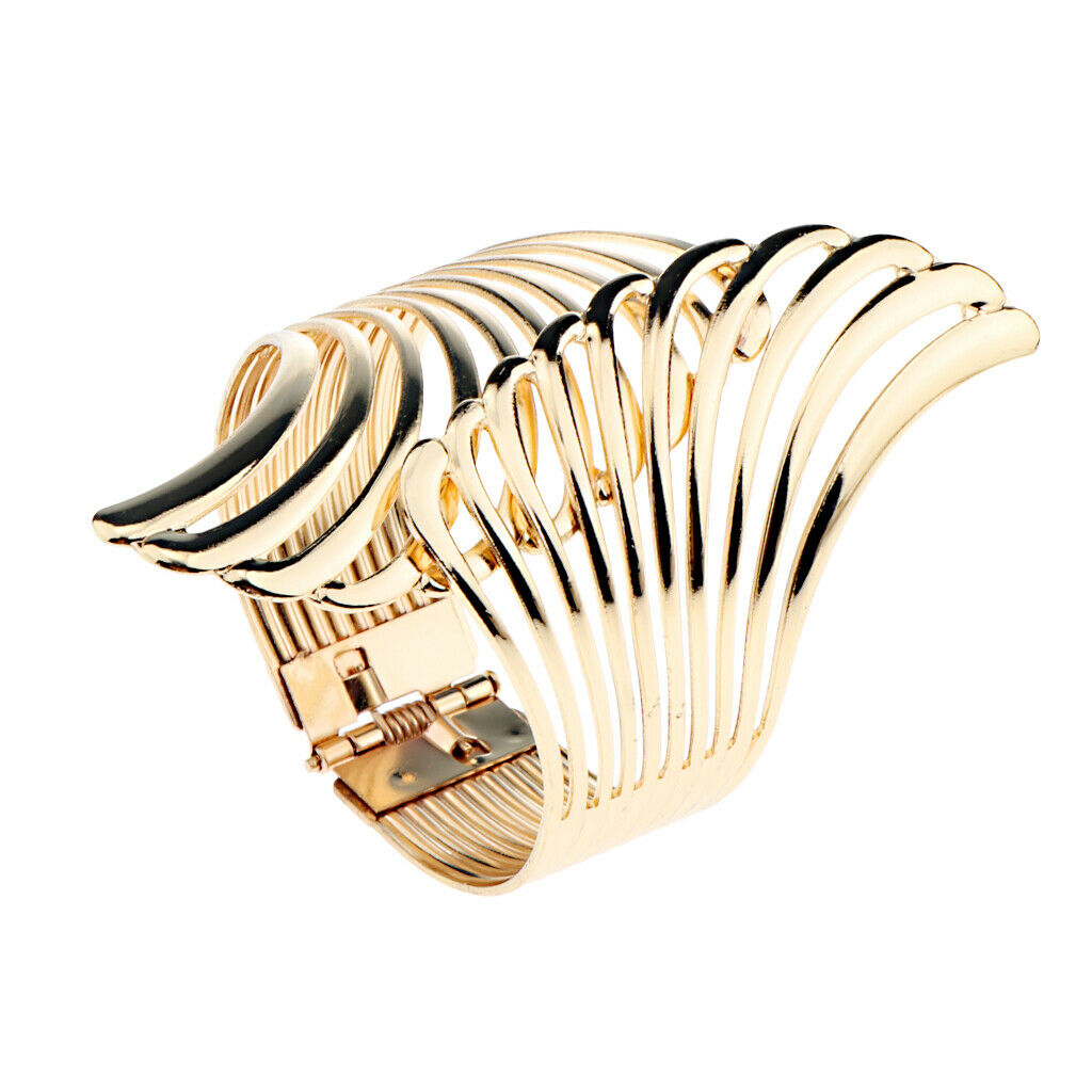 Fashion Women Angel Wing Open Cuff Wide Bangle Bracelet Party Jewelry Gift