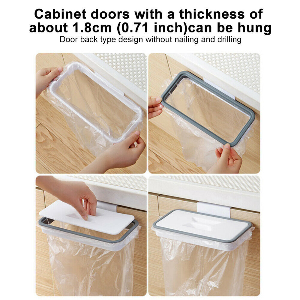 Portable Plastic Garbage Hanging Bag Kitchen Trash Storage Rack Bag Holder