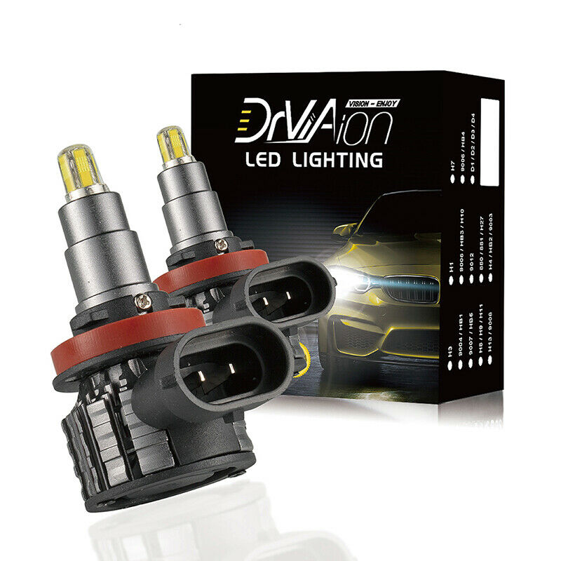 2Pcs 48 Chips 4 Sides H8/9/11 LED Lamp Car Headlight Bulbs 360 Degree 60 JY