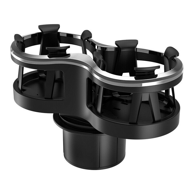 2 in 1 Car SUV Cup Holder Drinks Bottle Organizer Storage Box Adjustable 70mm ID