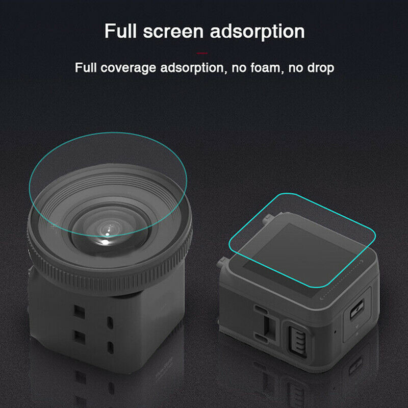 2+2Pcs Tempered Glass Screen Protector For Insta 360 ONE R LEICA-1-Inch LensBDD