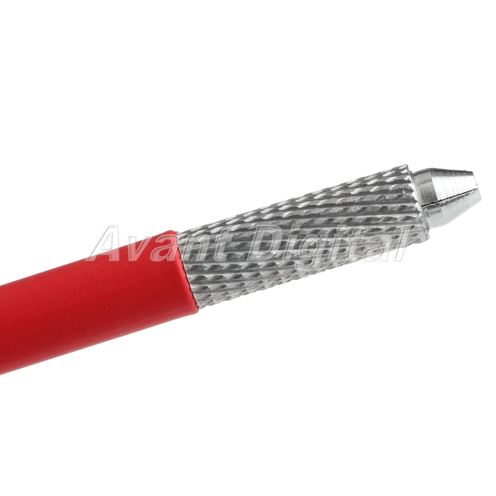 1Pc Durable Manual Tattoo Tool Microblading Pen Red & 50Pcs Eyebrow Needles