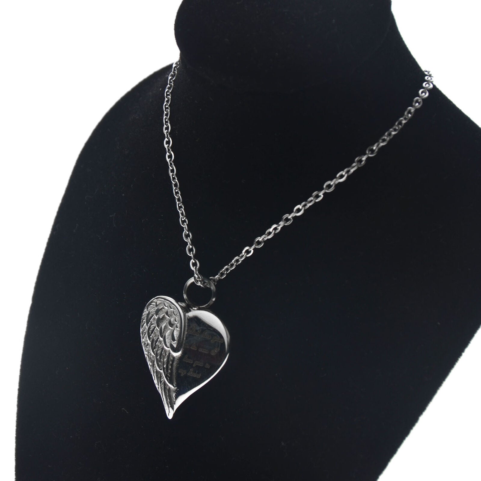 New Angel Heart God has you in his Arms Urn Ashes Cremation Memorial Necklace