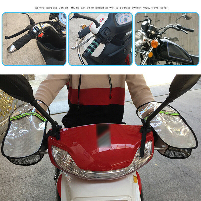 Motorcycle Scooter Riding Handlebar Sun Protection Gloves Sunshade Wind Proof