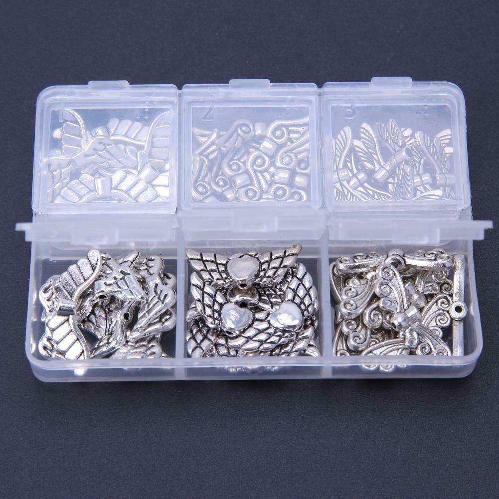 60pcs Butterfly Angel Wings DIY Decor Charm Jewelry Pendant Chain Necklace @
