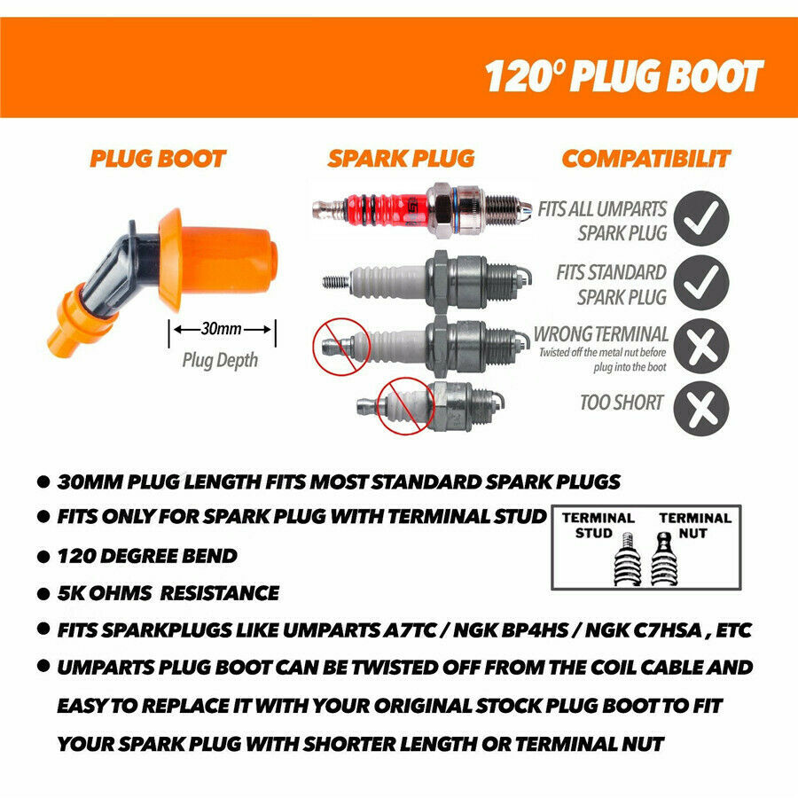 High Performance Racing CDI 5 Pin + Ignition Coil +Spark Plug 50-160cc Universal