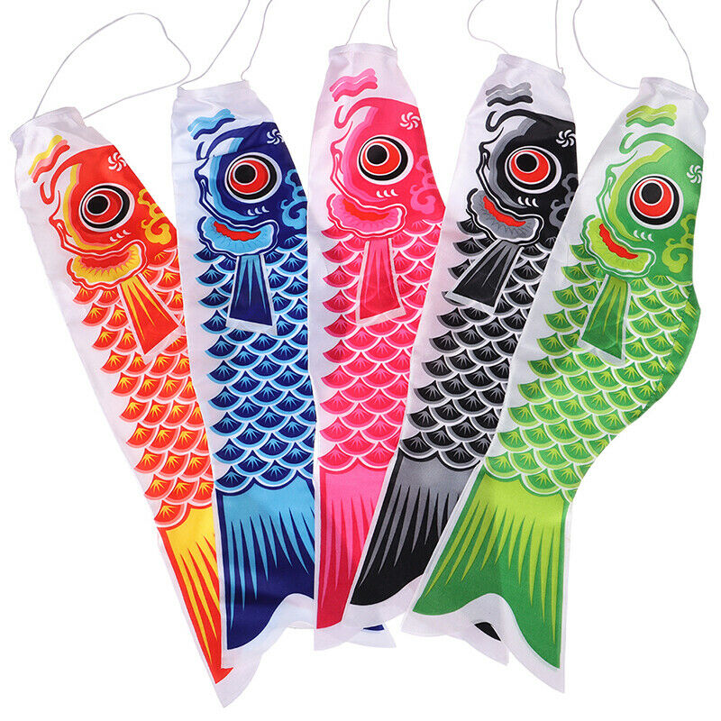 55cm Japanese Carp Windsock Streamer Fish Flag Colorful Wind Sock Flag T .l8