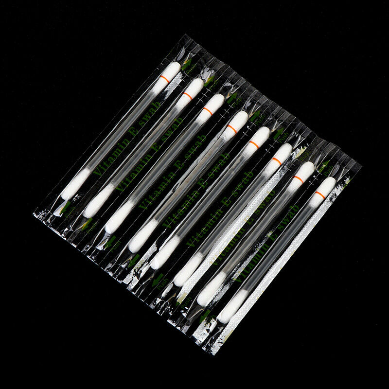 50pcs Vitamin E Oil Swabs Stick VE Cotton Swab Protect Lip Gum Anti-dry Moist KX