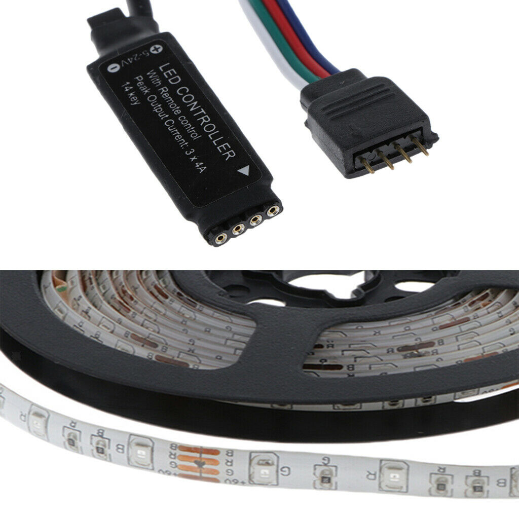 RGB LED Light Strip Tape Waterproof Bar TV Decoration Lamp 5V Set 4m