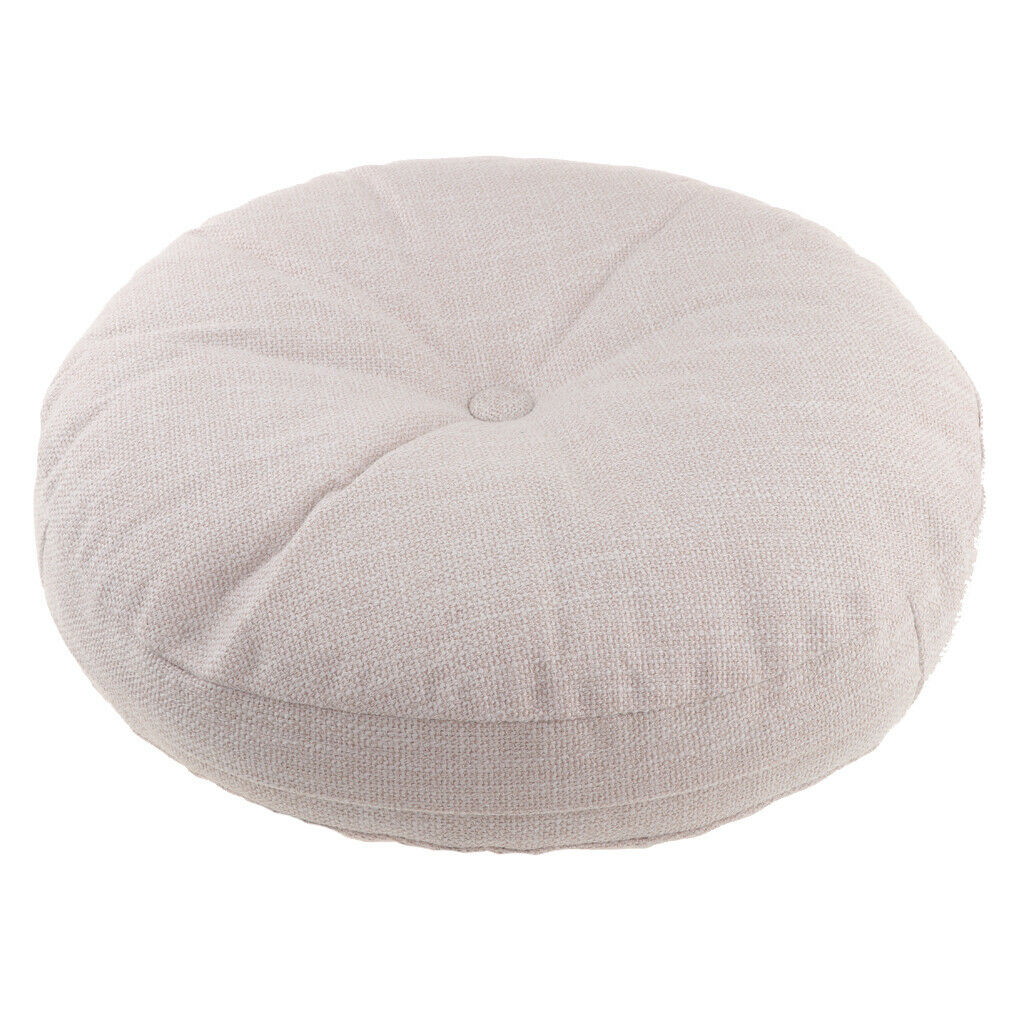 Japanese Futon Style Round Cushion Sofa Tatami Seat Pad Off White