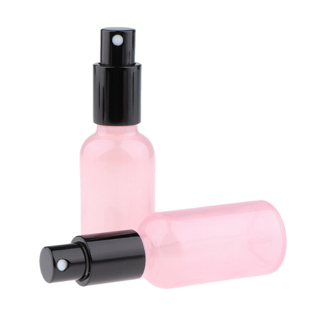 4pcs Empty Glass Pump Spray Bottle for Perfum Toner Amber Cosmetic Atomizer