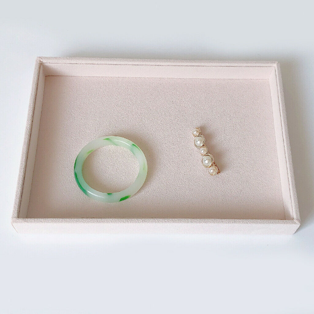 3X Wood Velvet Jewelry Display Box Holder Storage Showcase Container A,Dectable