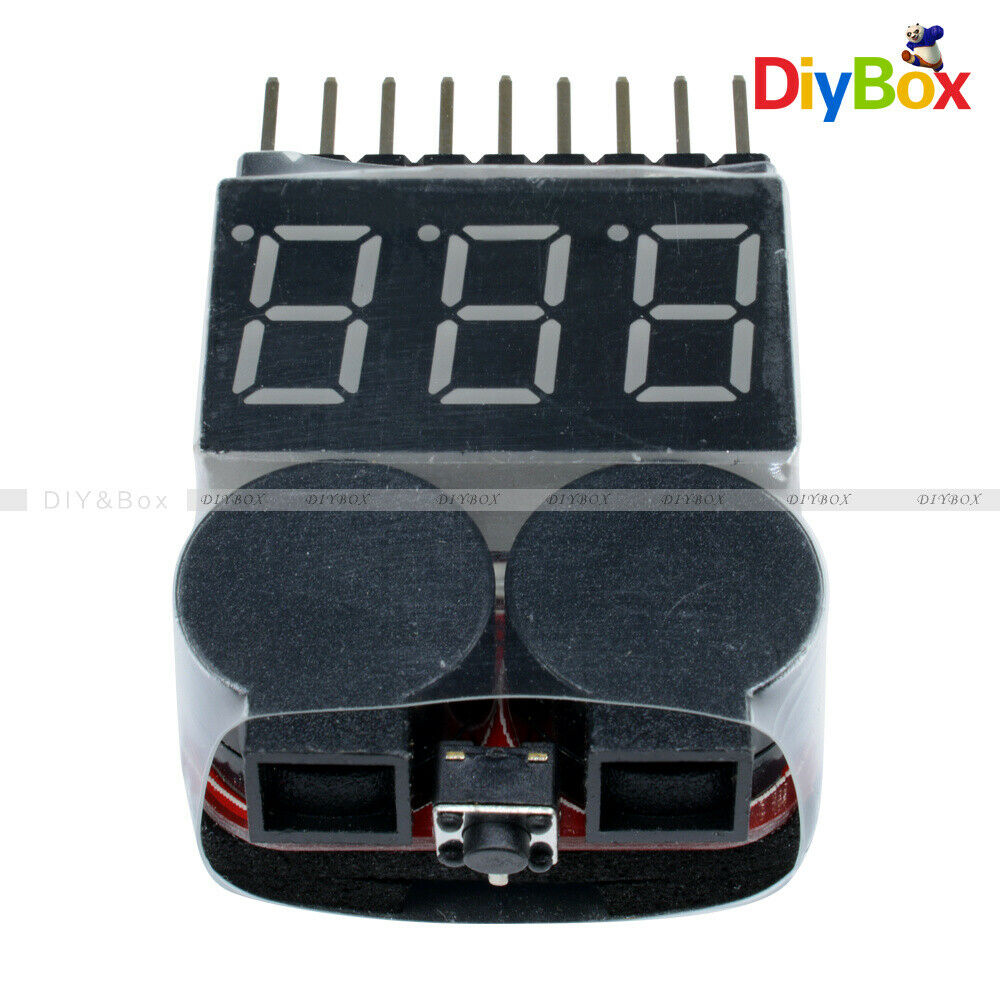 2 In1 Indicator 1-8S Lipo Li-ion Battery Voltage Tester Low Voltage Buzzer Alarm