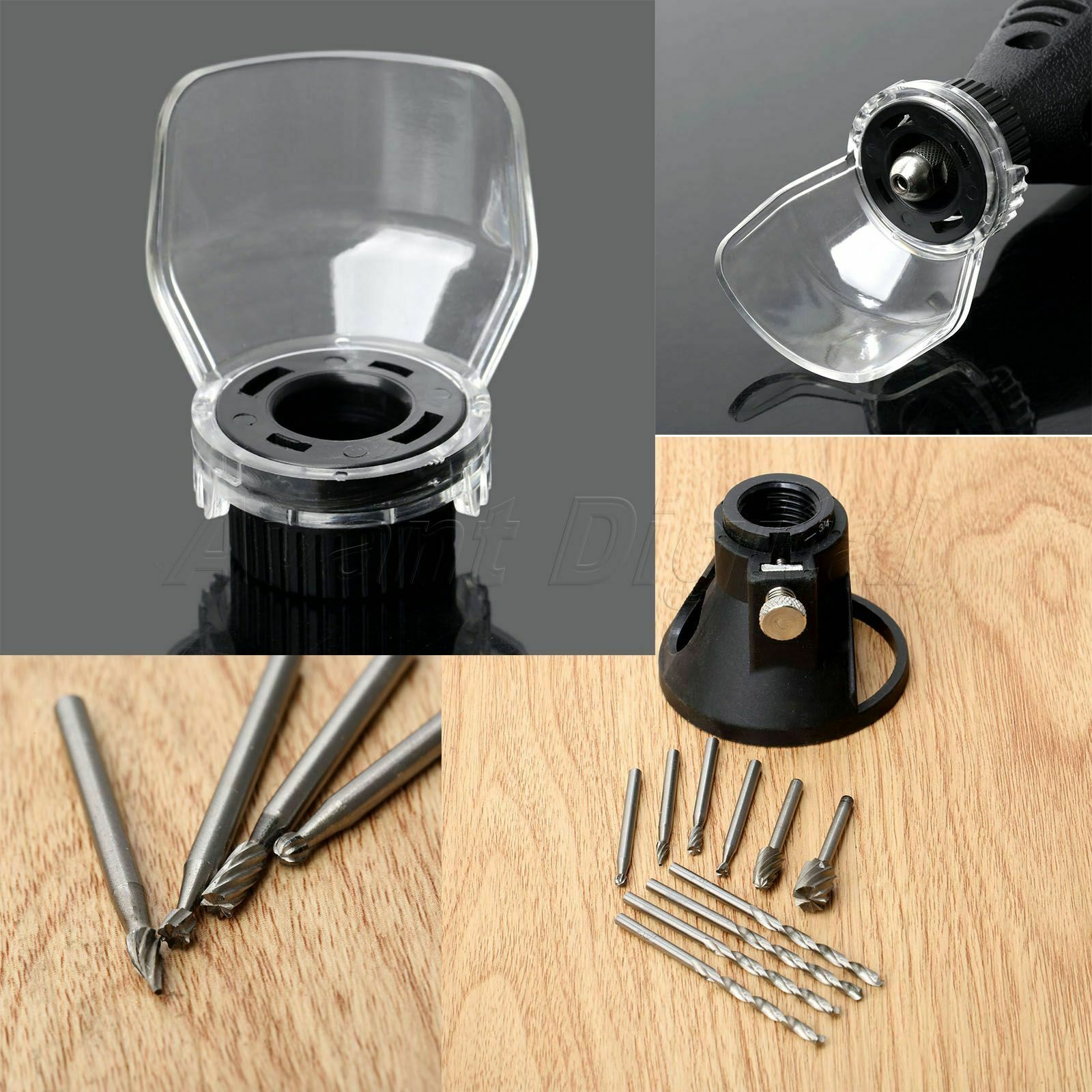 12pcs HSS Milling Burrs & Drill Dedicated Locator Polishing Rotary Tool Kit A8D