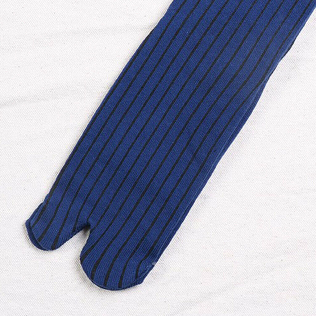 5 Pairs Stretchy Pure Cotton Ankle 2 Toe Socks Stripes Tabi Socks Breathable