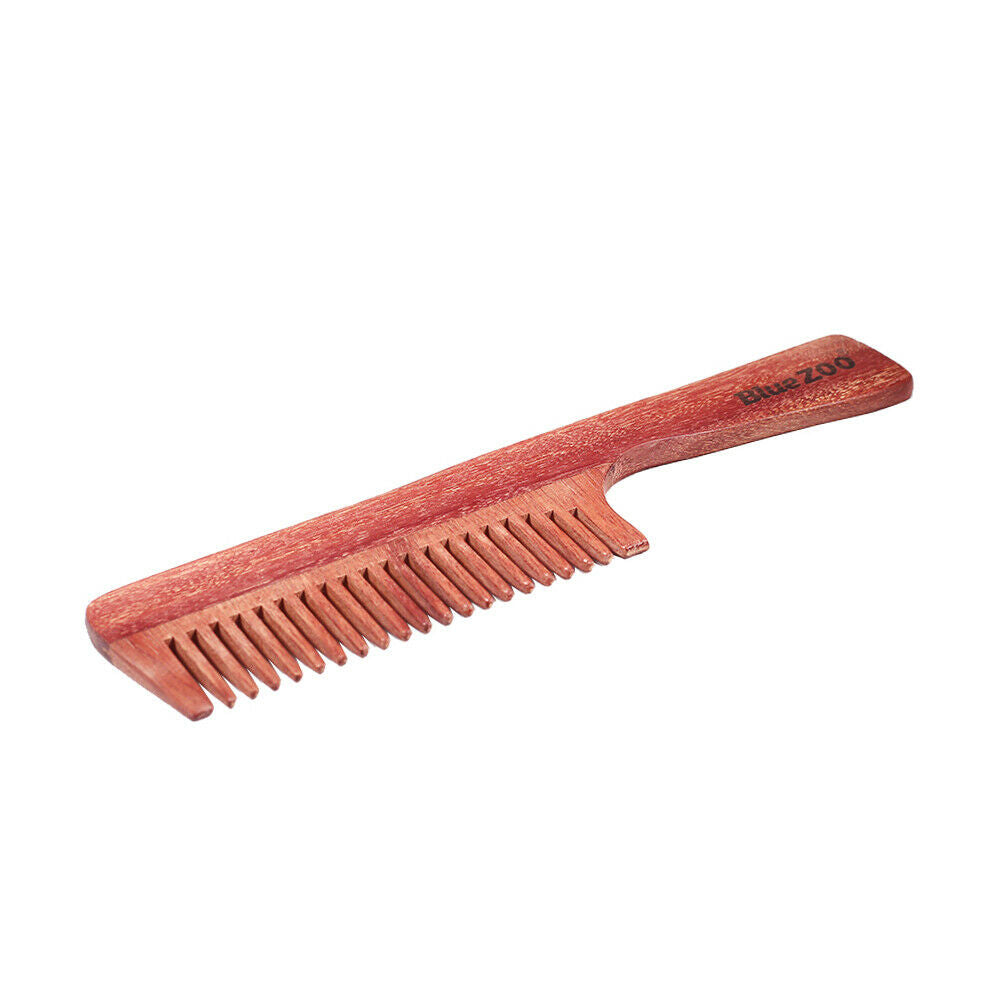 Natural Wood Men Women Hair Beard Mustaches Styling Comb Coarse Long Handle
