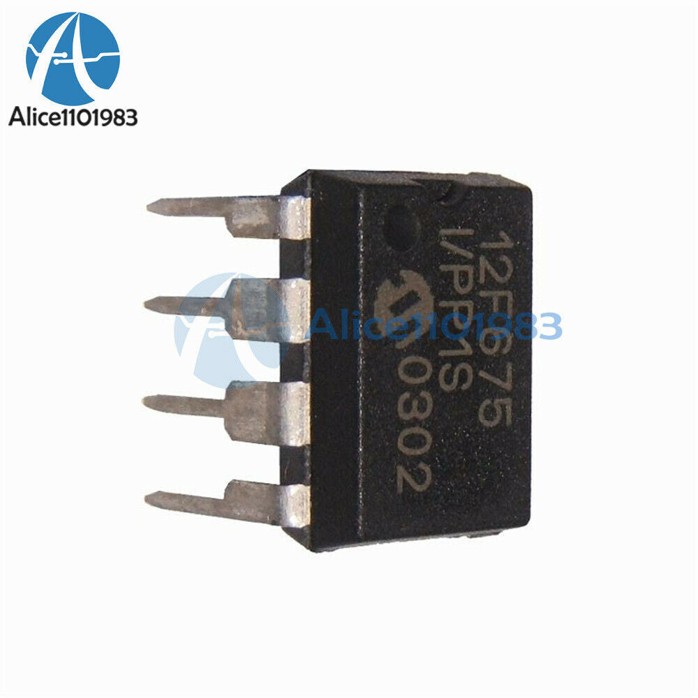 2PCS IC PIC12F675-I/P PIC12F675 DIP8 MICROCHIP MCU CMOS FLASH-BASE 8BIT