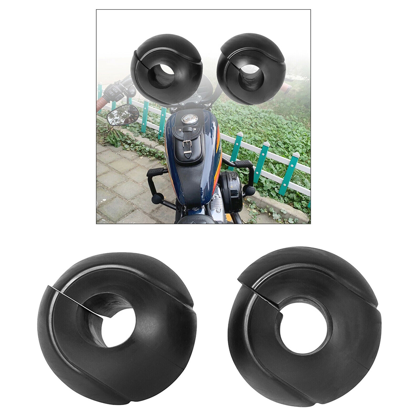 2pcs Motorcycle Engine Protection Frame Bumper Protective Block Parts Decor