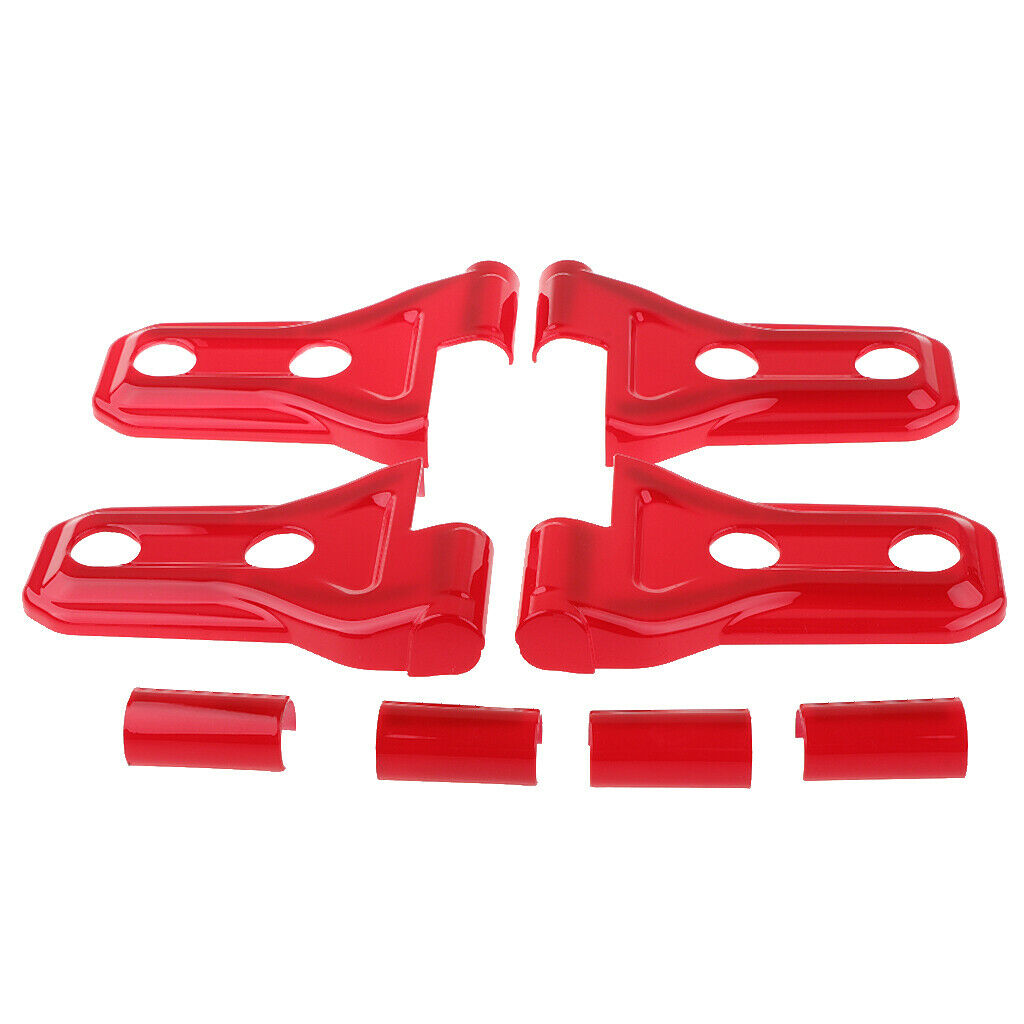 4 Sets 2-Door Red Door Hinge Cover Protectors Fits For Jeep Wrangler JL 2018
