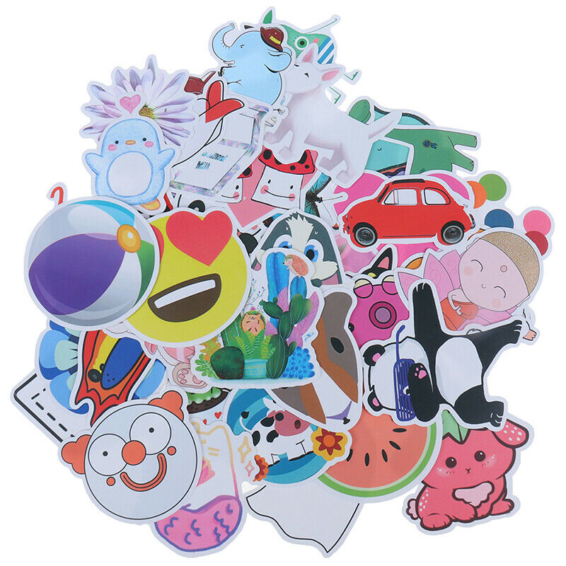 50X Cute Animals Stickers Skateboard Laptop Luggage Guitar Bike Car Decals zBDA