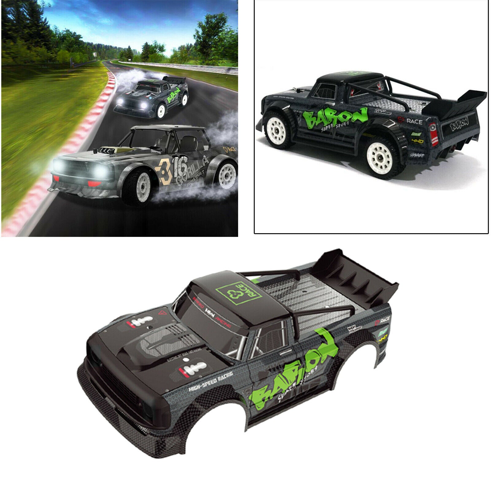 RC Body Shell Cover Replacement for SG-1604 RC Drift Car DIY Upgrade Parts