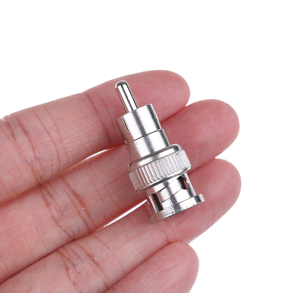 2x BNC male to RCA male coax connector adapter cable coupler for cctv came.l8