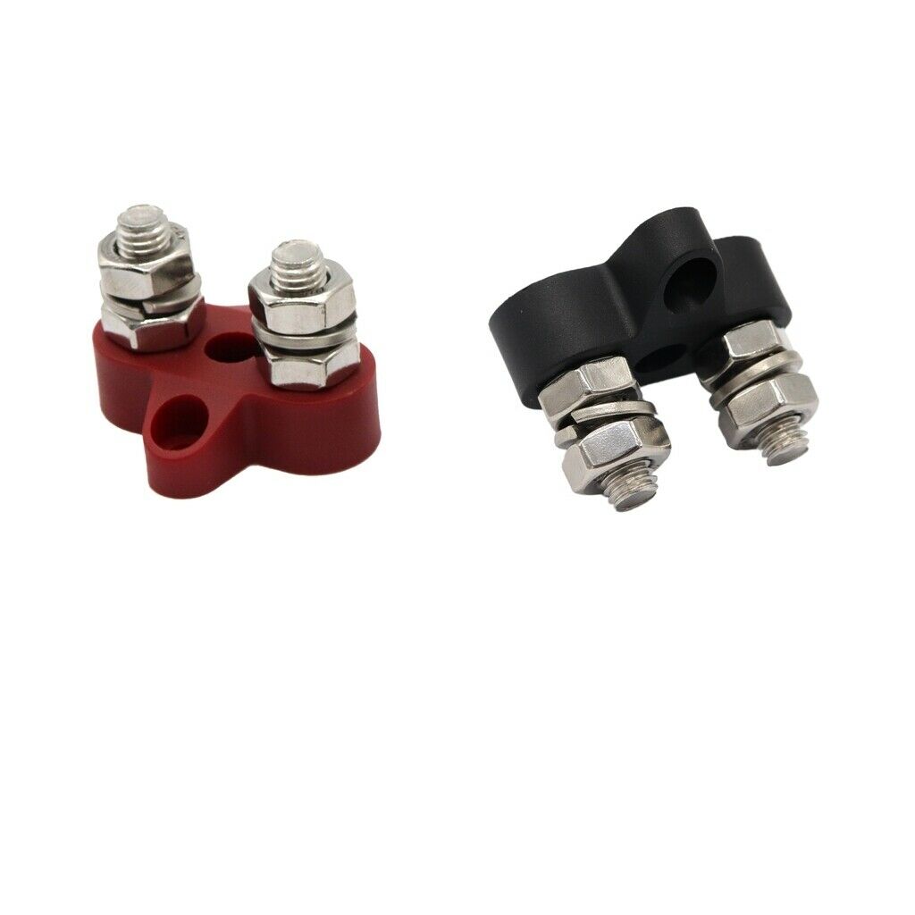 Red & Black Junction Block Power Post Insulated Terminal For Marine Boat RV