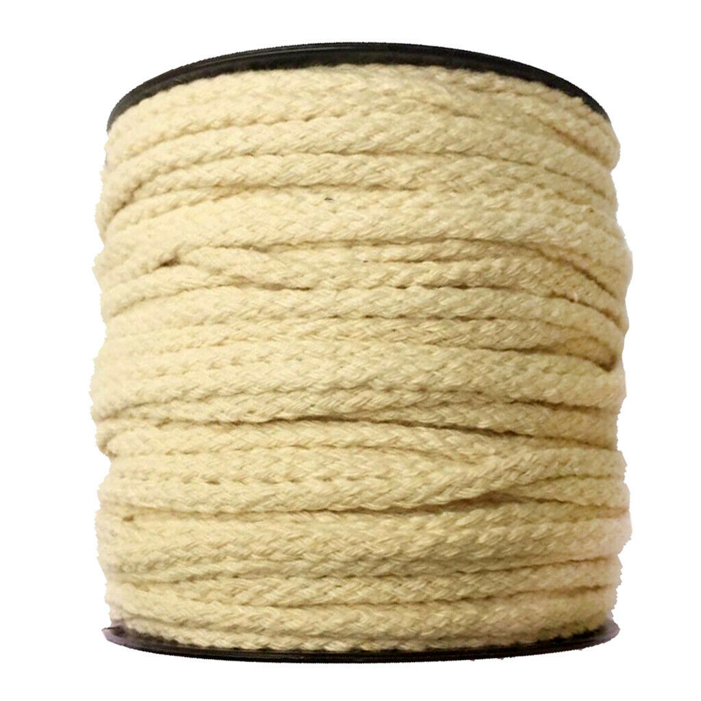 50m 100% Cotton Twisted Cord Multiuse Craft Rope Macrame Artisan String DIY