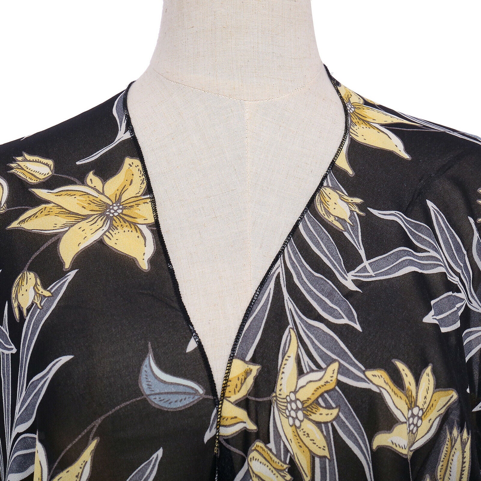 Women Floral Jacket Coat Loose Sun Protection Cardigan Cape Chiffon Top