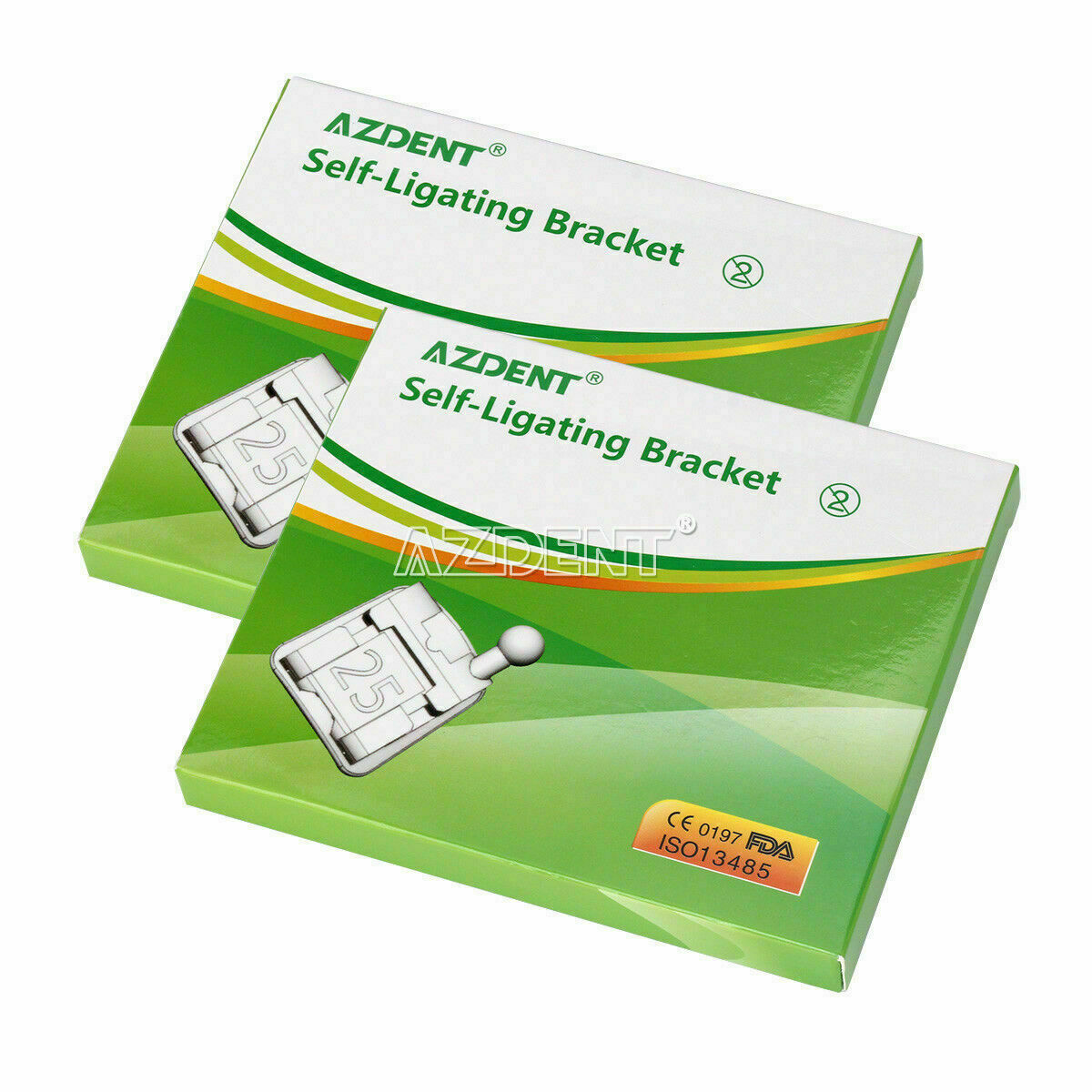 2 Box Dental Self-ligating Brackets With Buccal Tube Mini MBT.022 3Hook AZDENT