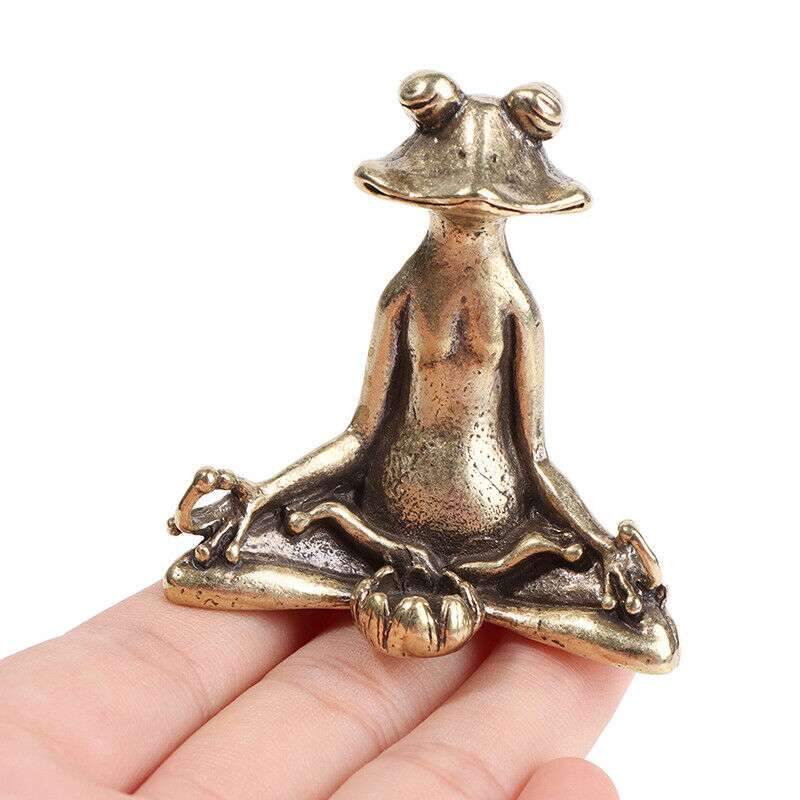 Meditate Buddhism Frog Statue Ornament Animal Incense Burner Desk Decor T.l8
