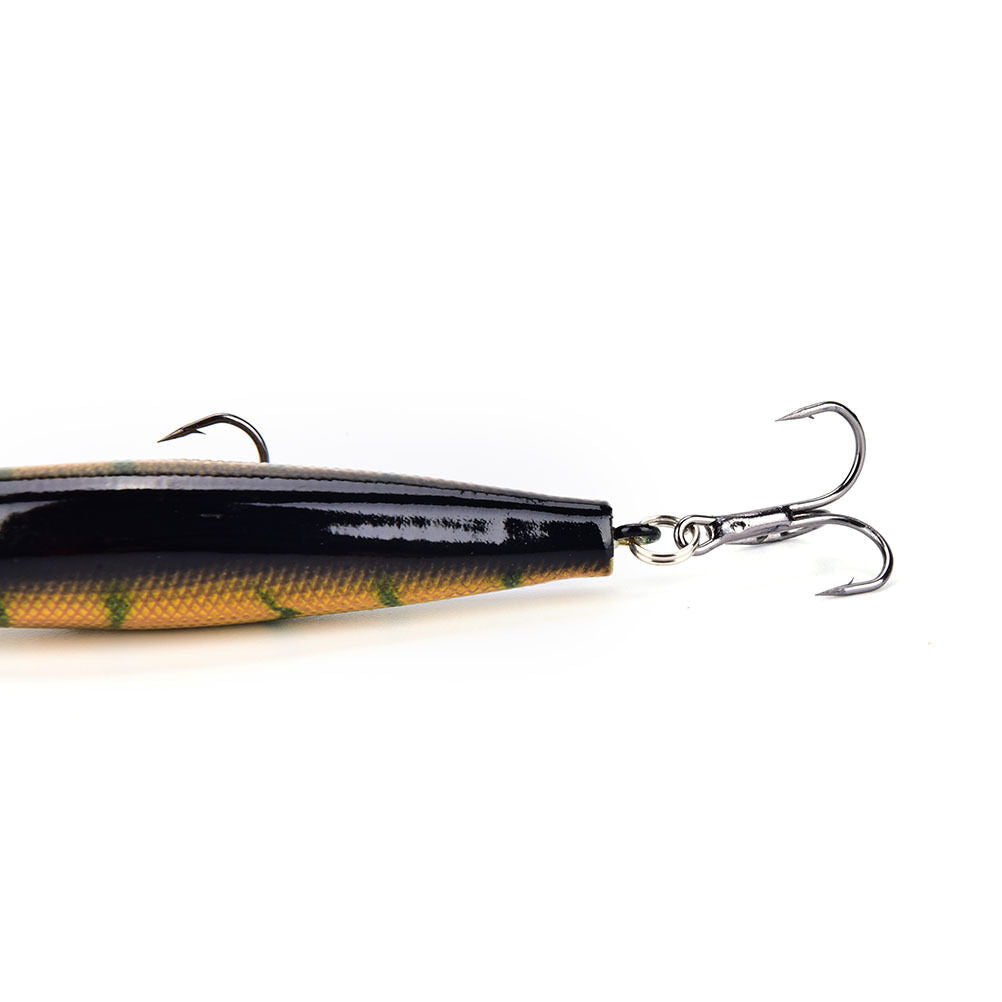 5x/set plastic minnow fishing lures floating rattles bass crankbait 8.5cm/8.BDA