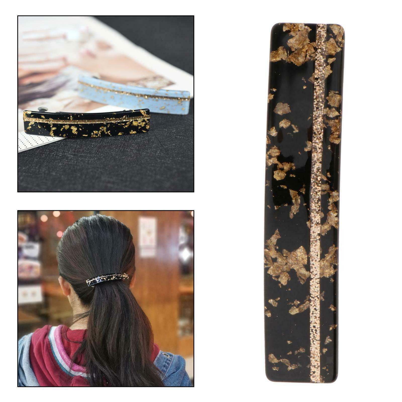 Fashion Rhinestones Spring Snap Barrette Hair Clip Pigtail Ponytail Holders
