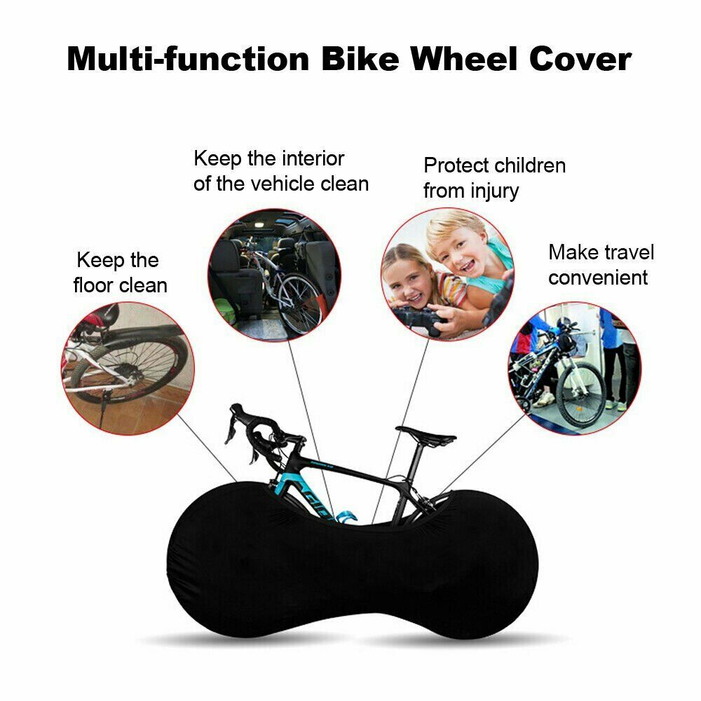 Bicycle Wheel Cover Dust-Proof Indoor Bicycle Storage Bag Washable Elastic SUK
