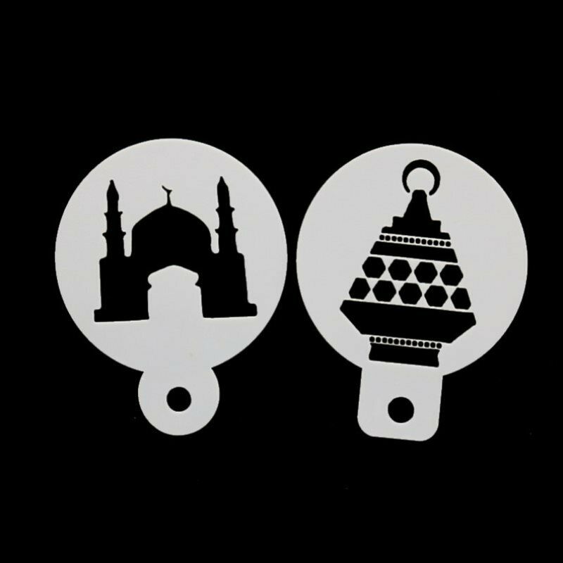 Cookies Cutter Mubarak Moon Star Temple Embossed Cutter Mold Fondant Sta.l8
