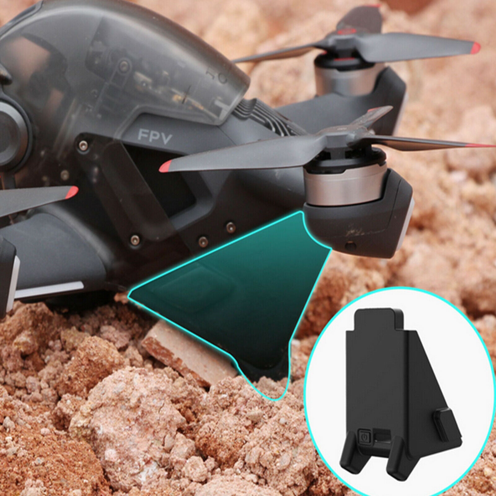 Anti-scratch Soft Rubber Case Housing Battery Protective Cover for DJI FPV Drone