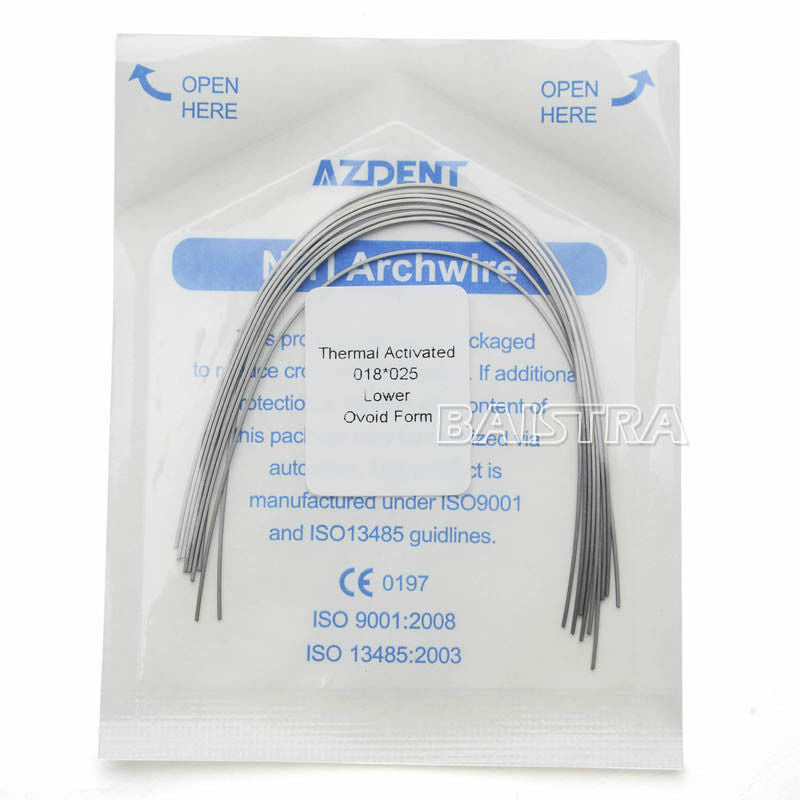50 Packs Dental Orthodontic Heat Thermal Activated Niti Rectangular Arch Wires
