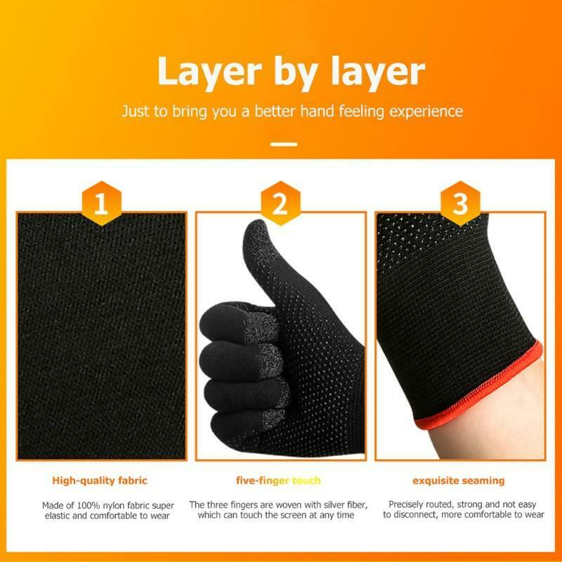 2pcs Hand Cover Game Controller for PUBG Sweat Gaming Finger Thumb Sleeve Glove