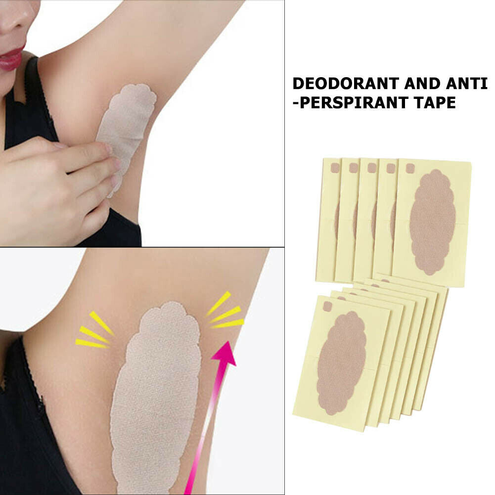 10pcs Men Women Armpit Sweat Pads Underarm Perspiration Absorbing Patch @