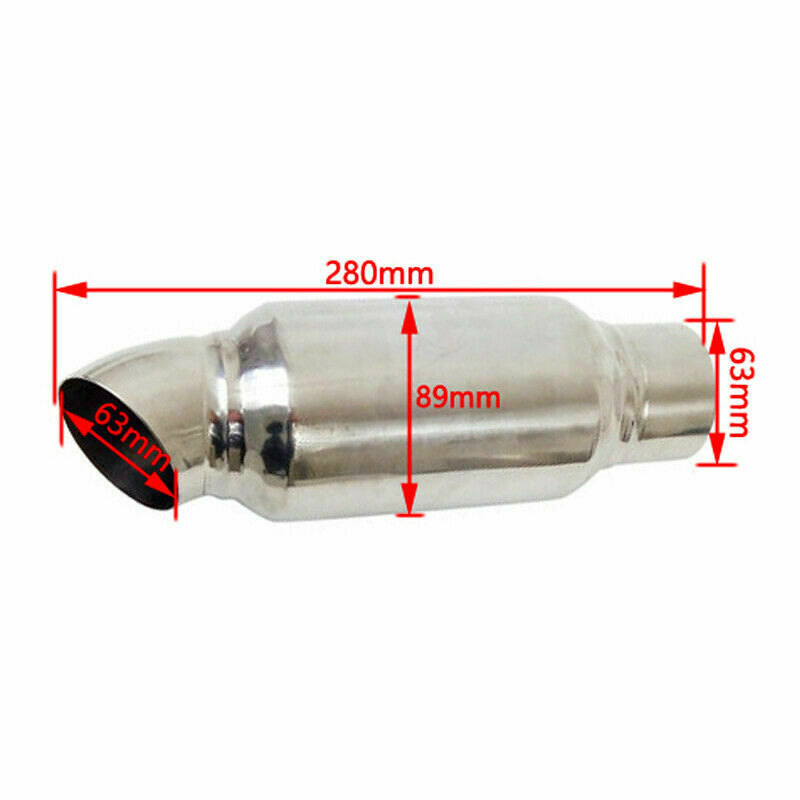 2.5" Inlet 2.5"Outlet Car Stainless Steel Exhaust Muffler Resonator 280mm Length