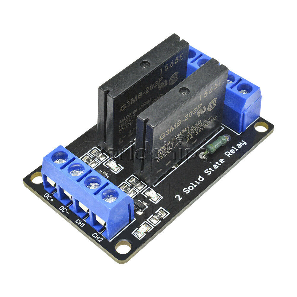 5V DC 2 Channel Solid-State Relay Board module High Level fuse for arduino