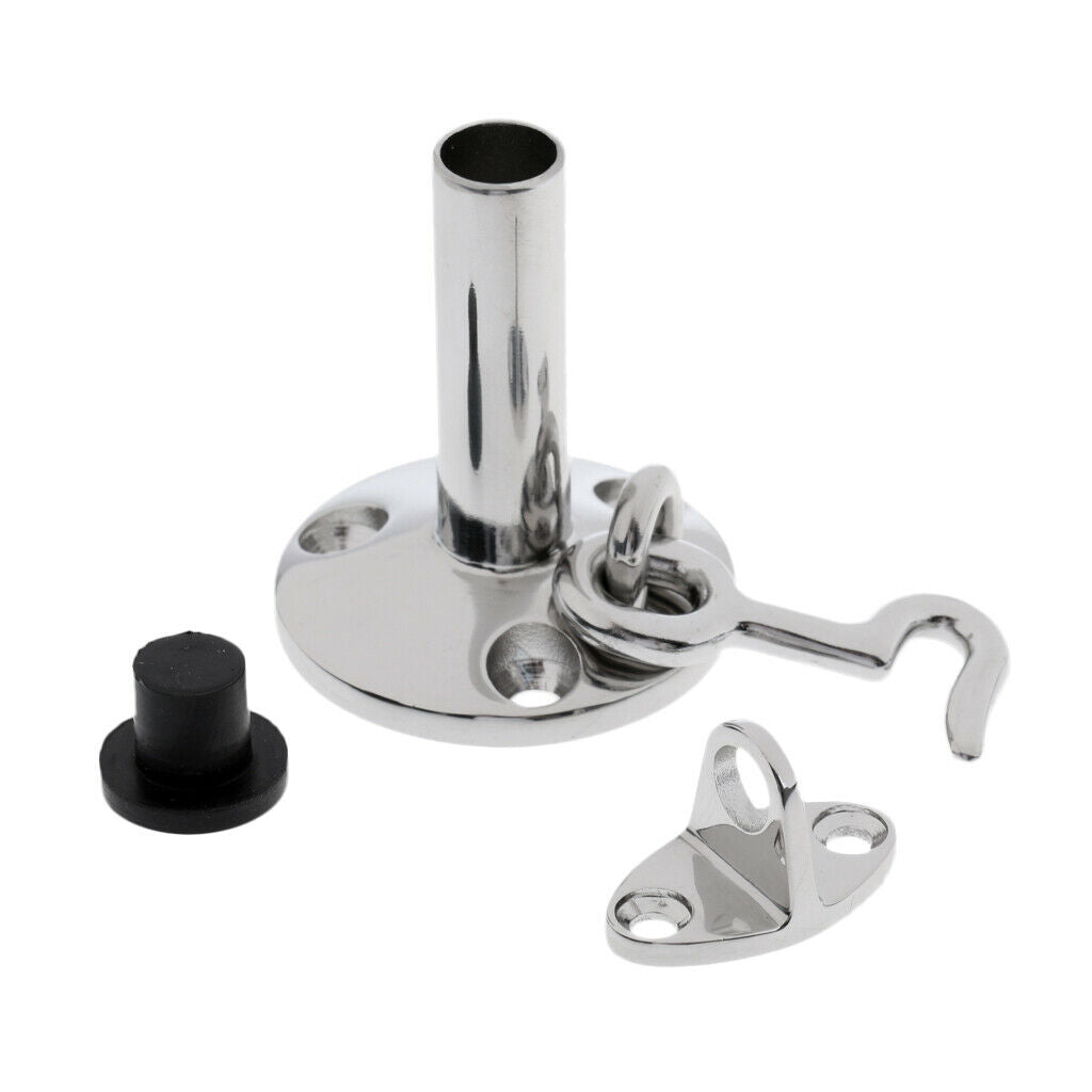 Marine Grade Stainless Steel Boat Cabin Door Stop Catch with Hook Holder