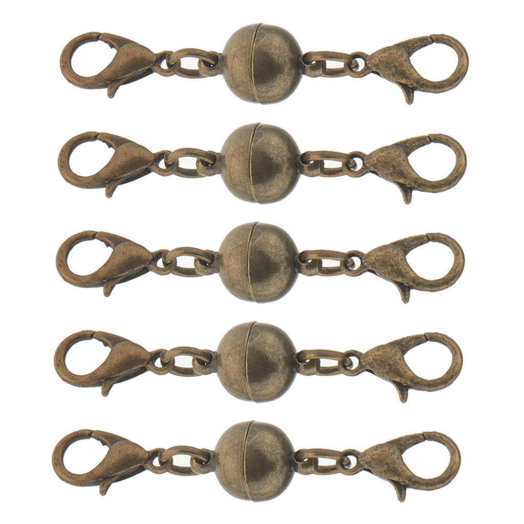 10Pcs 6/8mm Magnetic Clasp Necklace Bracelet Lobster Clasp Connector Crafts