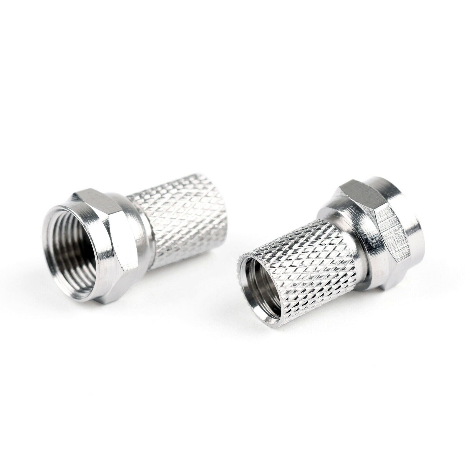 10x F Plug Connectors Screw Twist Coax For RG6 Satellite VIRGIN TV Aerial Cable