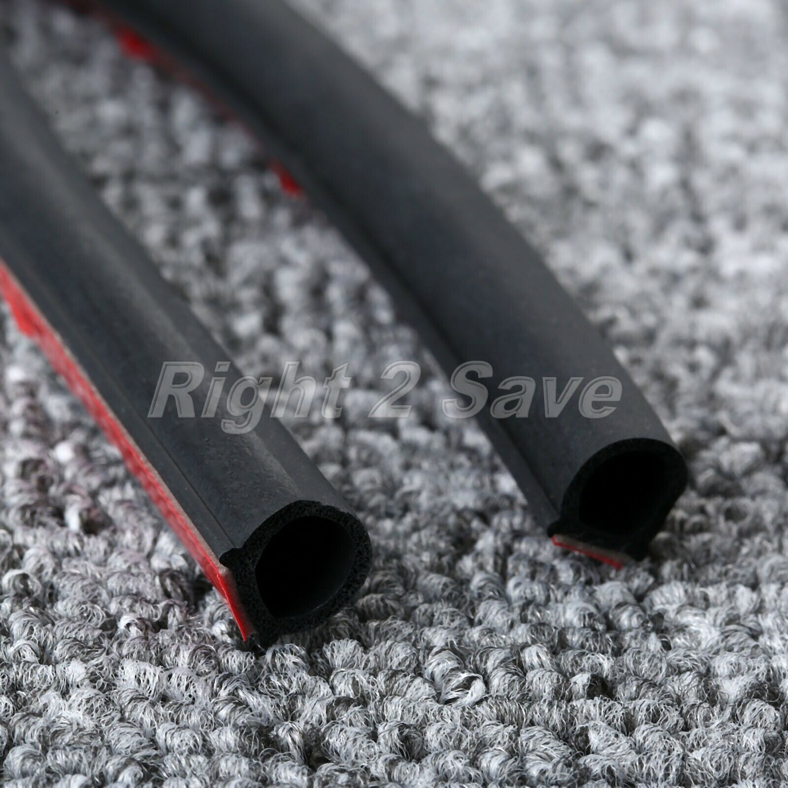 8M Small D-Shape Moulding Black Rubber Strip Car Door Edge Seal Weather-strip