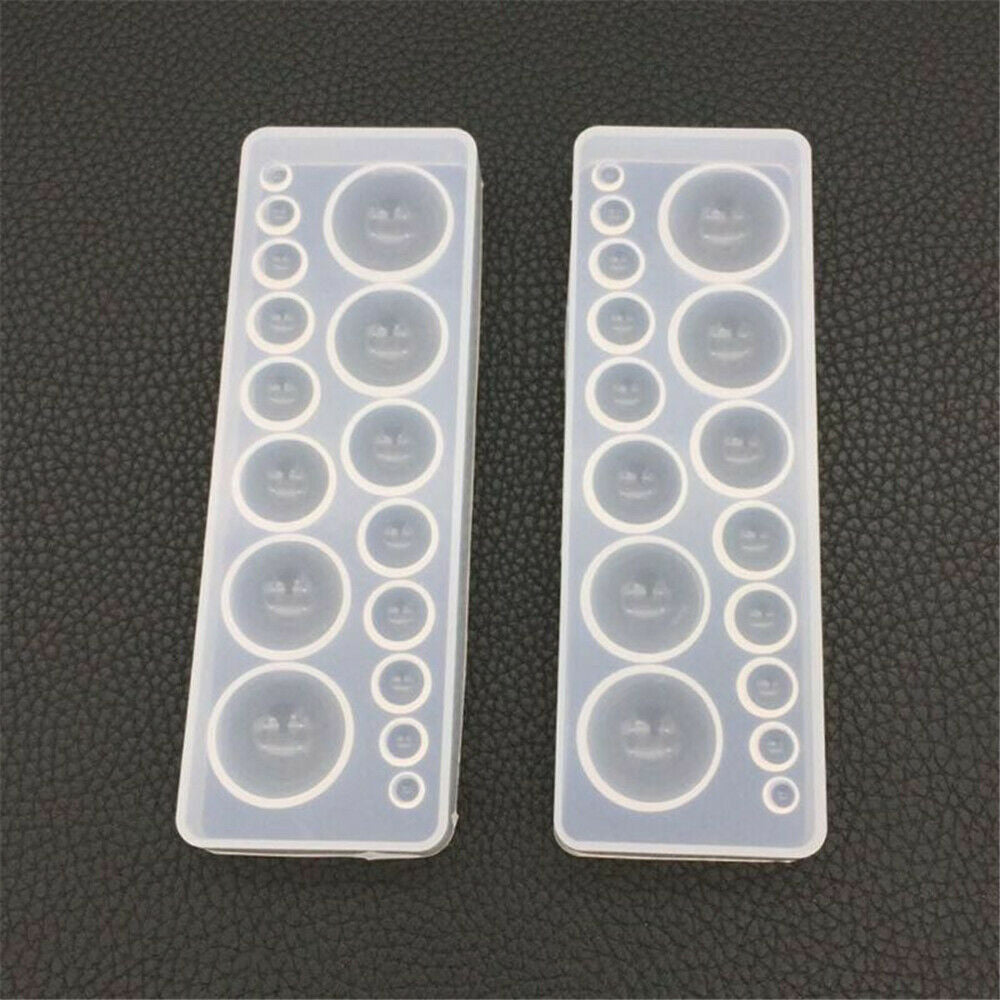 8-Sized Round Stone Balls Clear Silicone Molds For DIY Jewelry Making Crafts USA